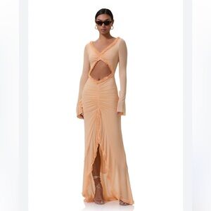 AFRM orange long sleeve dress